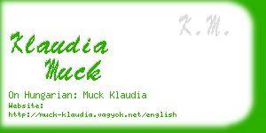 klaudia muck business card